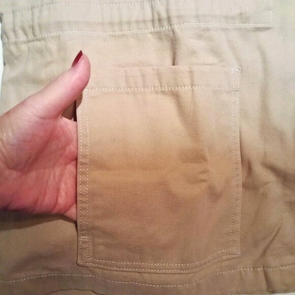 Gloria Vanderbilt Khaki Tan Cotton Canvas Anorak Utility Jacket Size XXL - Picture 6 of 10